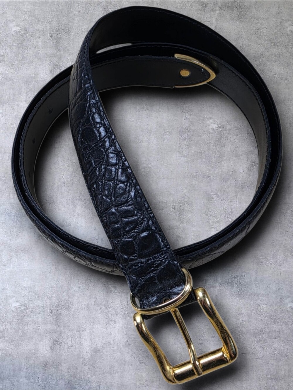 Milos Genuine Leather Womens Belt Made In Italy Sz 2X Luxury Preppy Minimalist